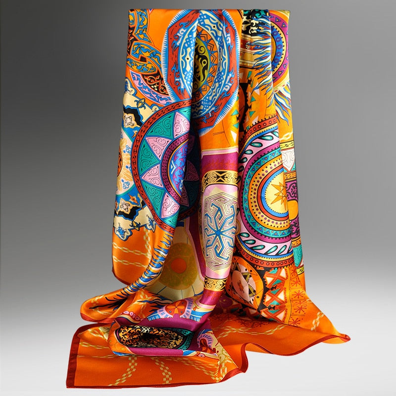 Foulard Bandana 100% Soie Femme