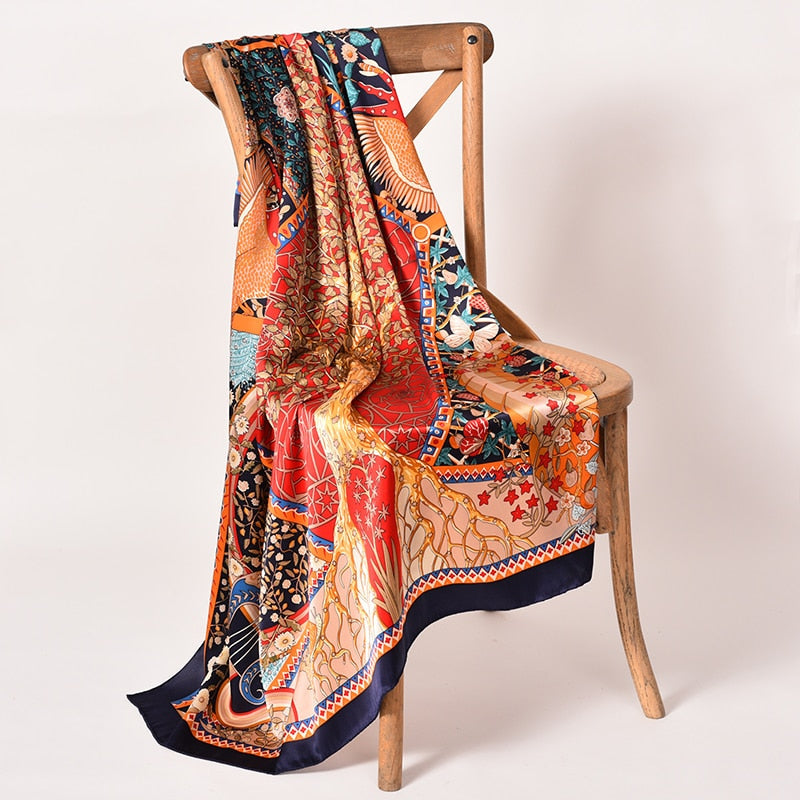 Foulard Carré Chic 100% Soie | La Parisienne