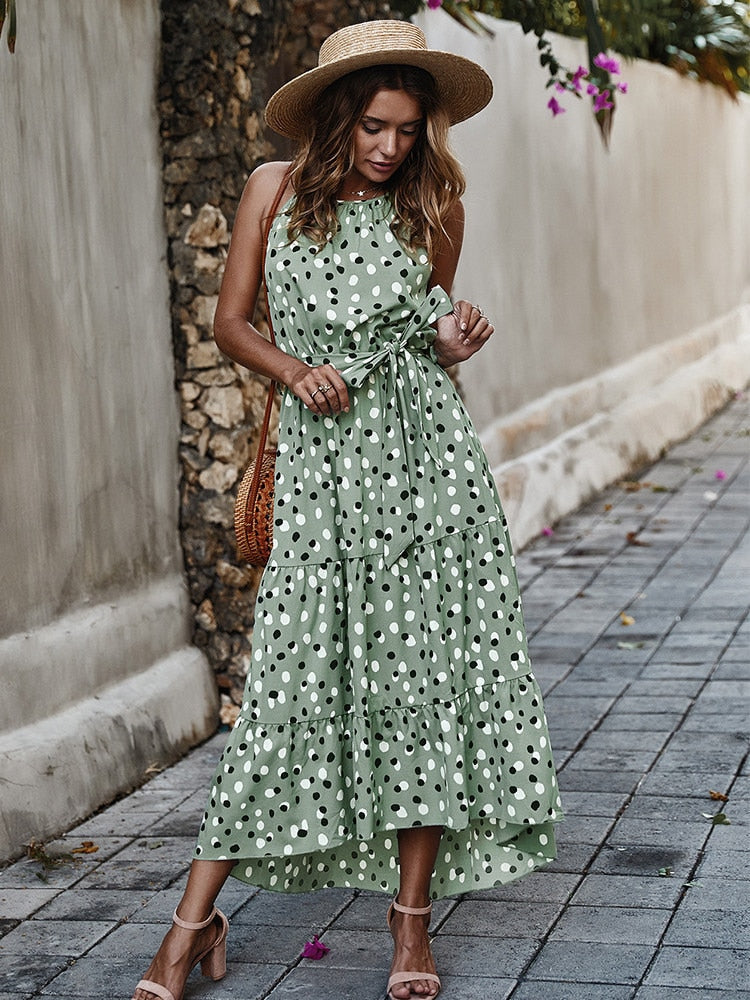 Robe Légère à Pois Femme