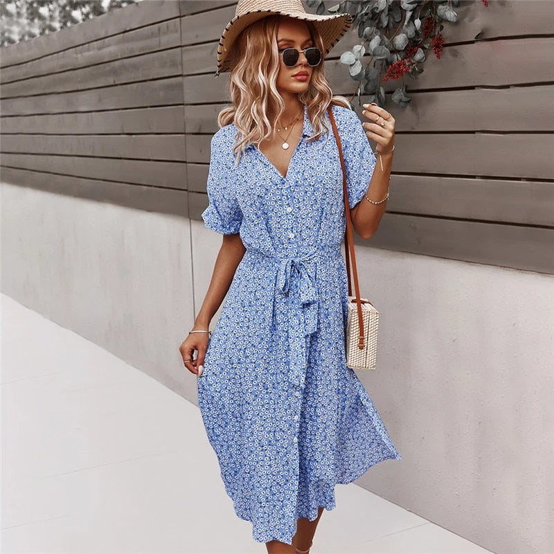 Robe Légère à Fleur Femme