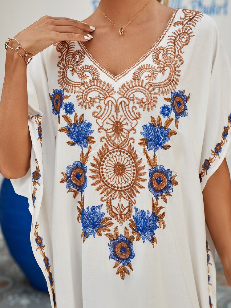 Robe de Plage Décoration Fleurit