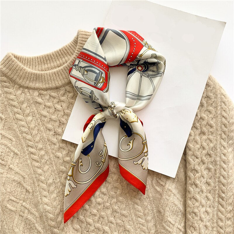 Foulard Carré de Soie Distingué