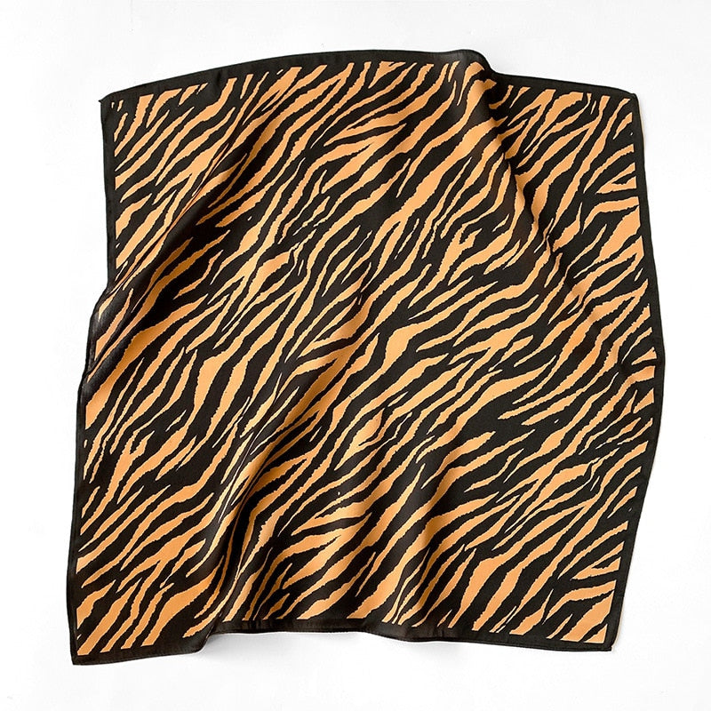 Carré 100% Soie Décoration Zèbre Femme