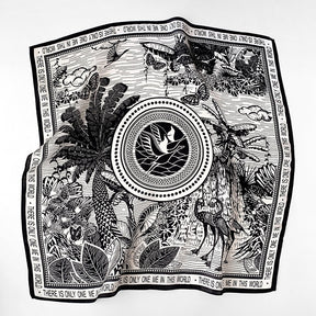 Carré 100% Soie Décoration Fleur Femme | La Parisienne