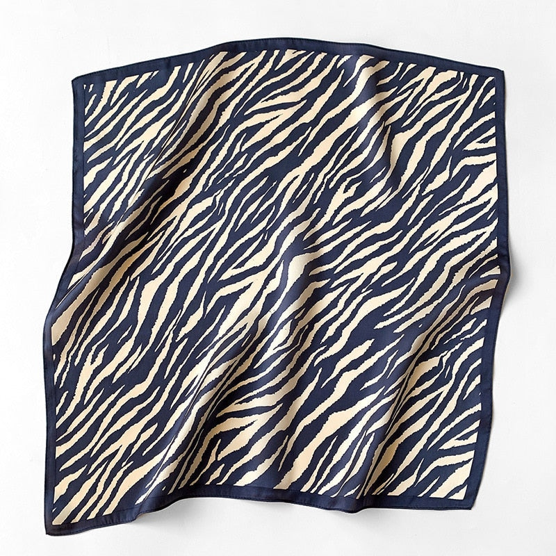 Carré 100% Soie Décoration Zèbre Femme