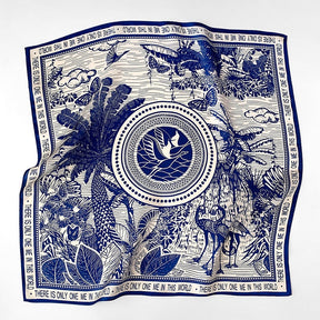 Carré 100% Soie Décoration Fleur Femme | La Parisienne