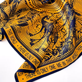 Carré 100% Soie Décoration Fleur Femme | La Parisienne