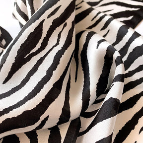 Carré 100% Soie Décoration Zèbre Femme