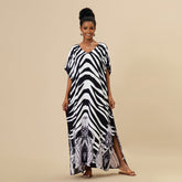 Robe de Plage Décoration Zèbre Femme