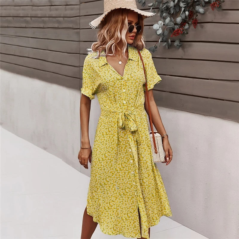 Robe Légère à Fleur Femme