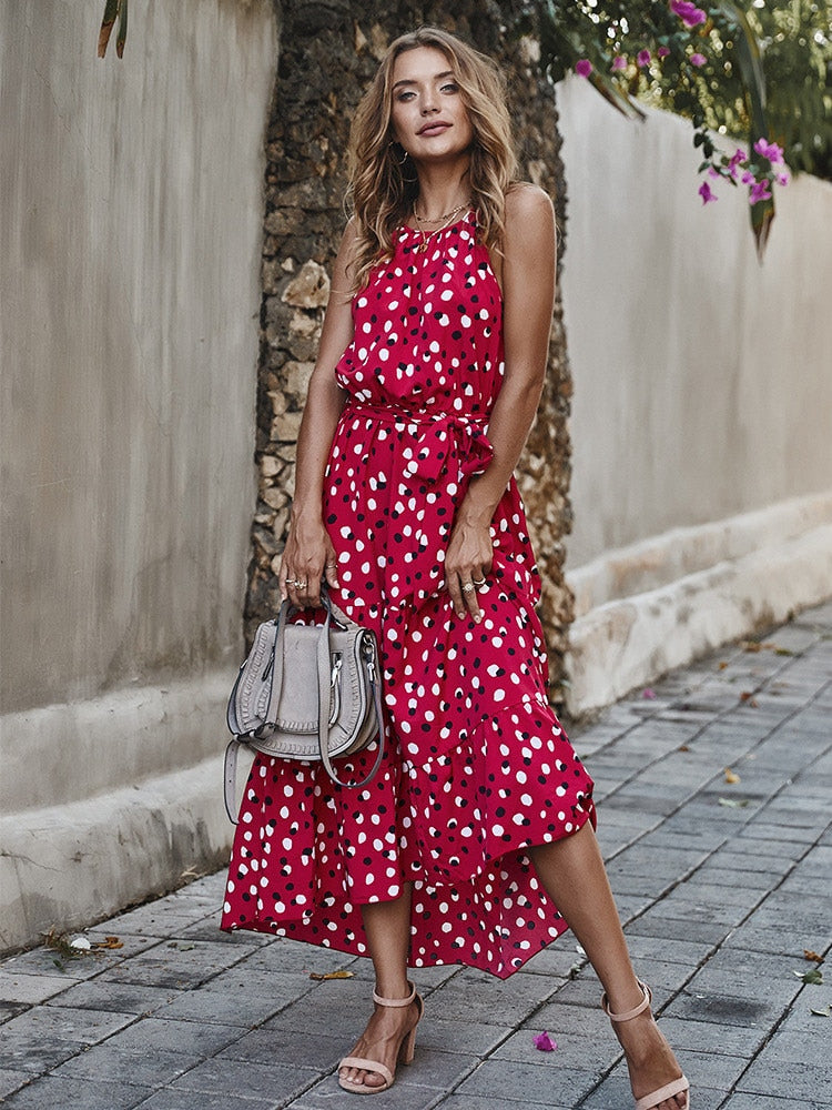 Robe Légère à Pois Femme
