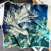 Carré de Soie Foulard Motif Marin