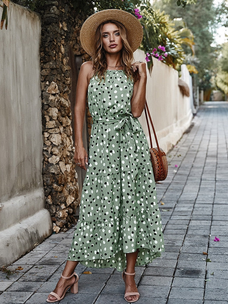 Robe Légère à Pois Femme