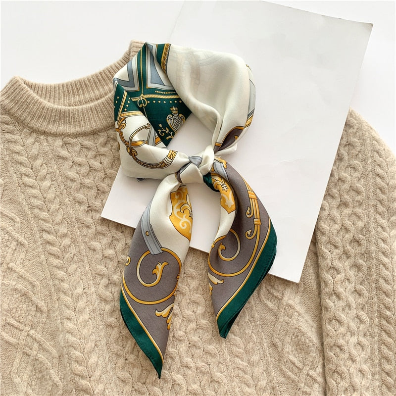 Carré 100% Soie Chic Foulard Femme